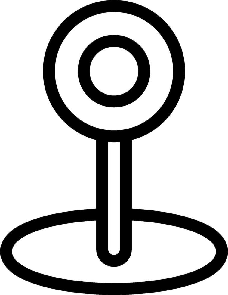 A black and white pin on a white background vector