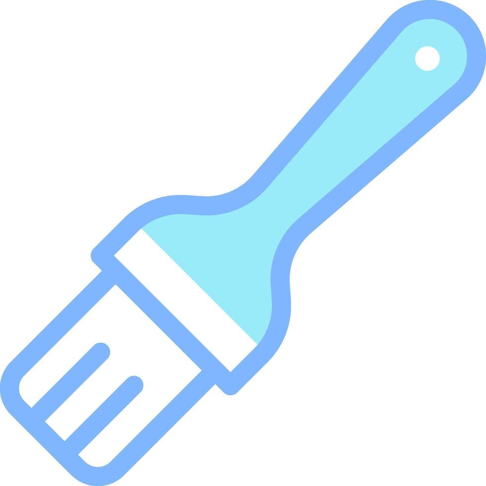A blue paintbrush icon on a white background vector