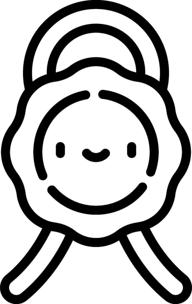 A cartoon character with a smile on its face vector