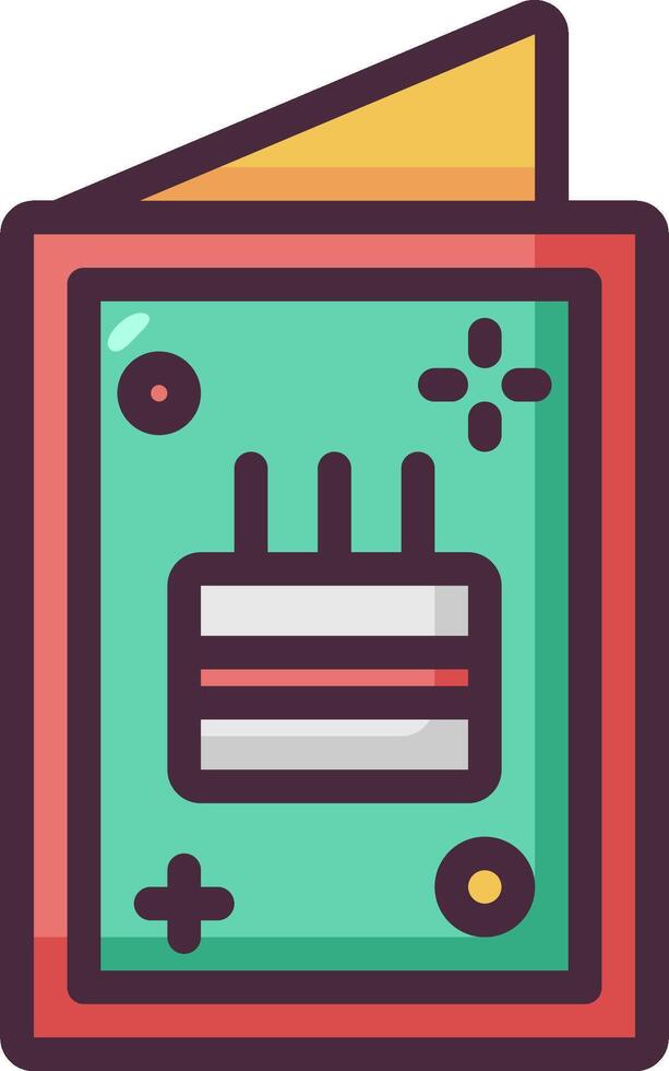 A birthday card icon on a white background vector