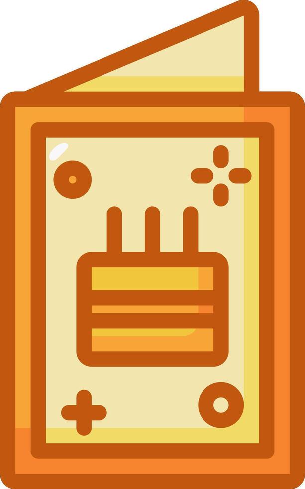 Birthday card icon illustration vector