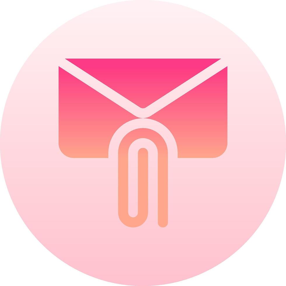 A pink envelope with a ribbon on it vector