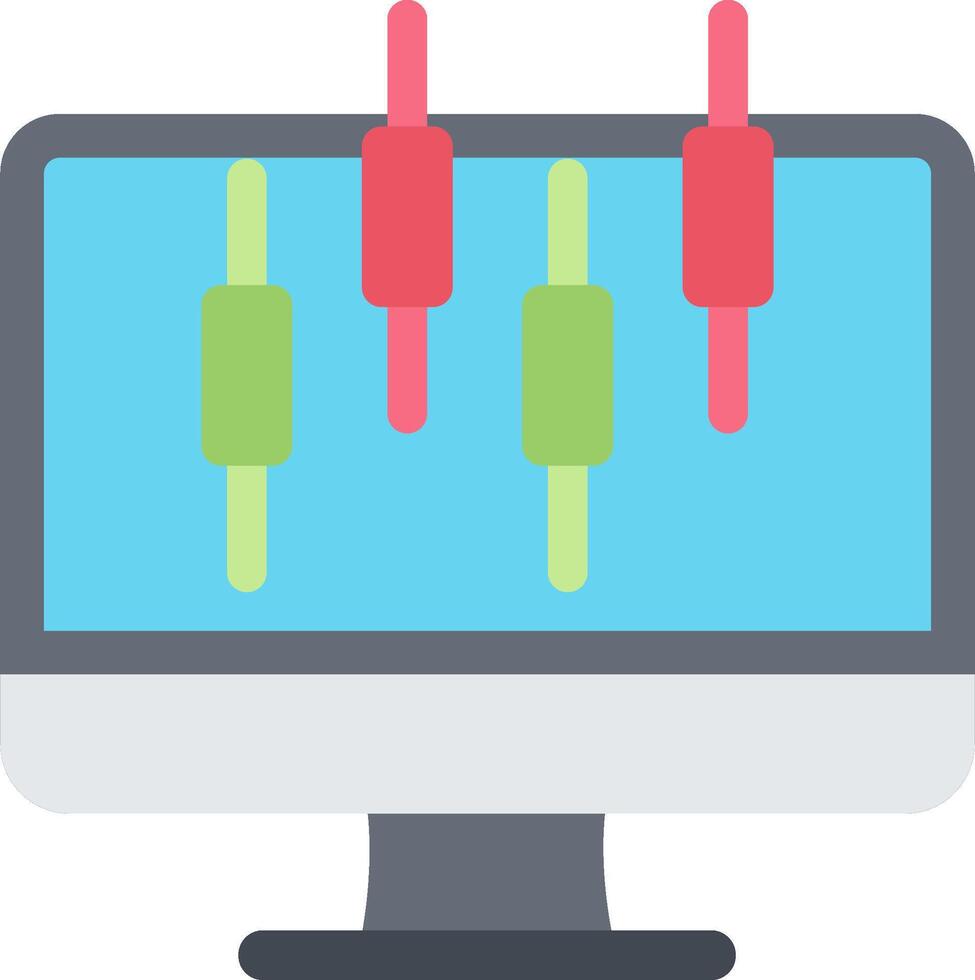 A computer monitor with popsicles on it vector