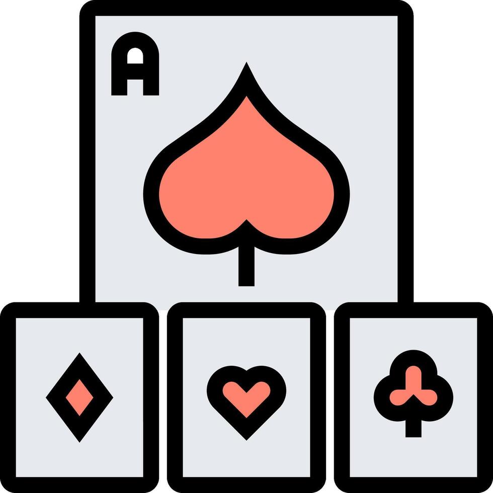 A playing card with hearts and spades vector