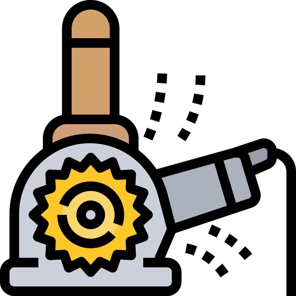 A cartoon machine with gears and a wheel vector