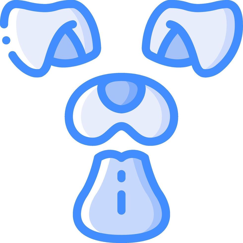 A cartoon dog with two eyes and a nose vector