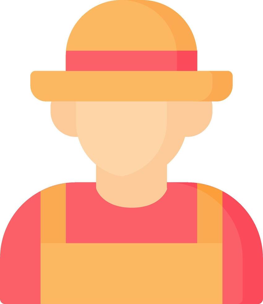 A man in a hat and overalls vector