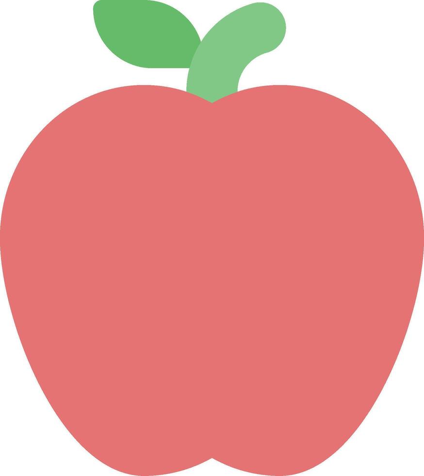 An apple with a green leaf on it vector