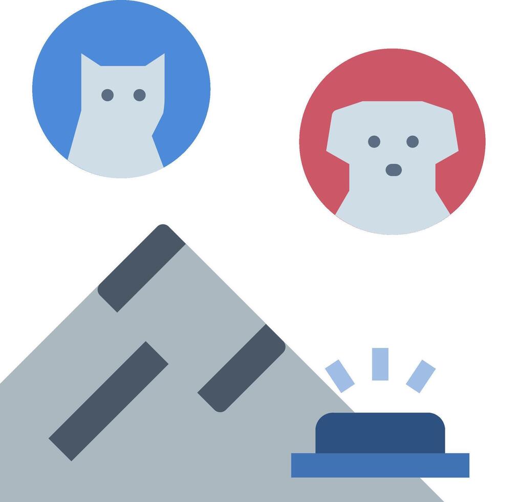 A dog and cat are sitting on a hill with a dog and cat in the background vector