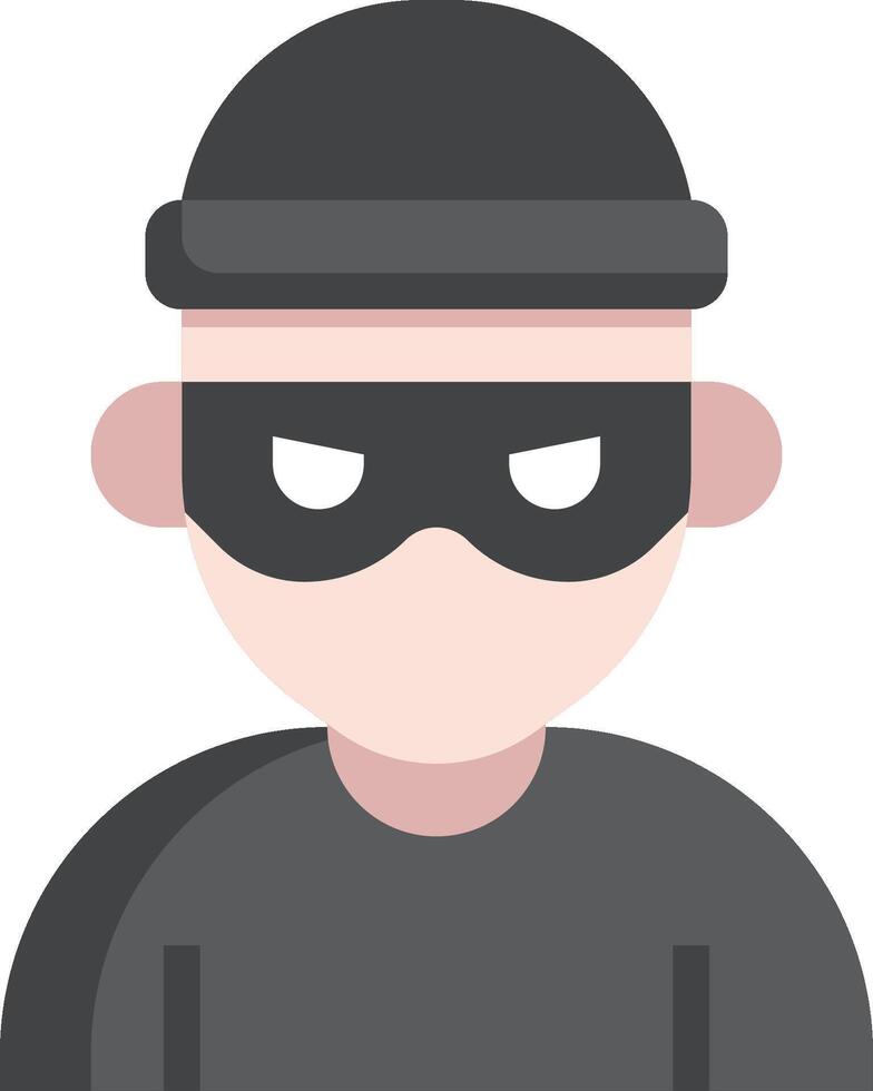 A man in a black hat and mask vector