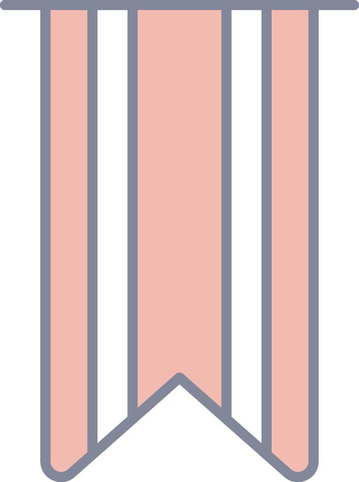 A pink and white striped banner with a white border vector