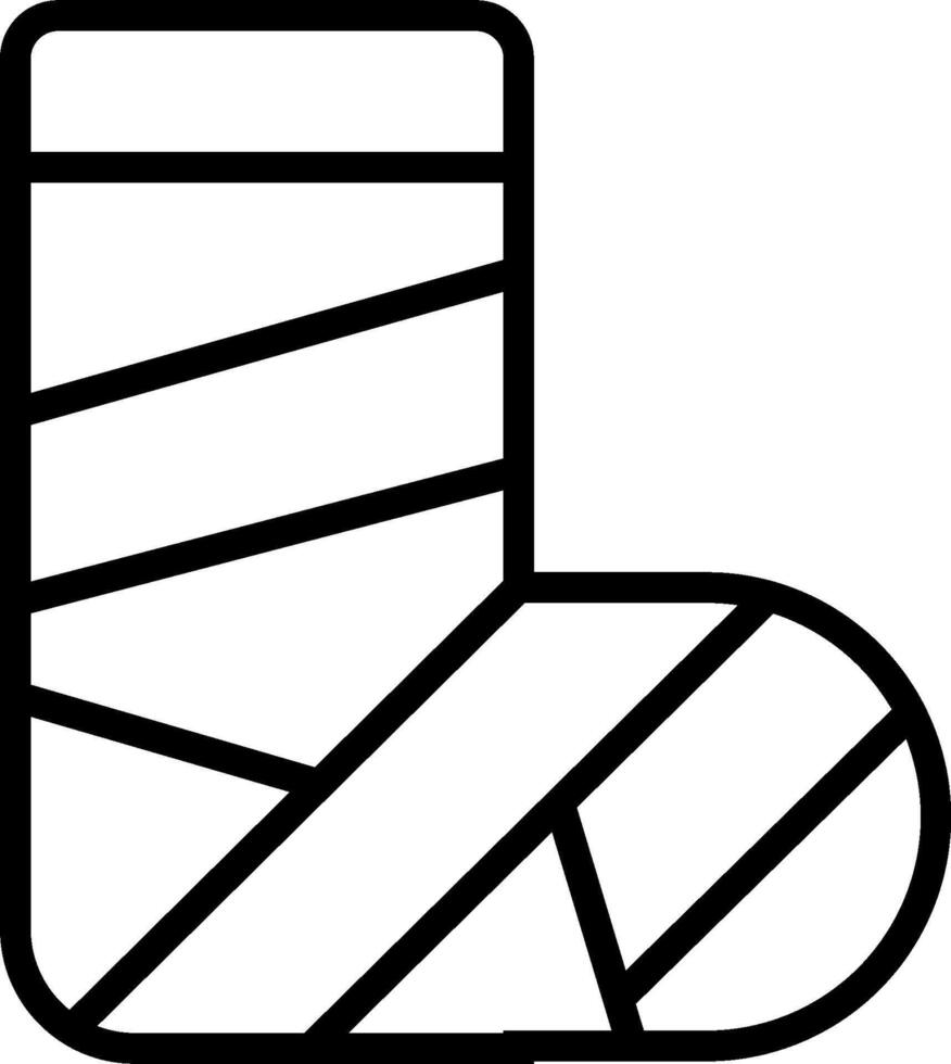 A black and white illustration of a sock vector