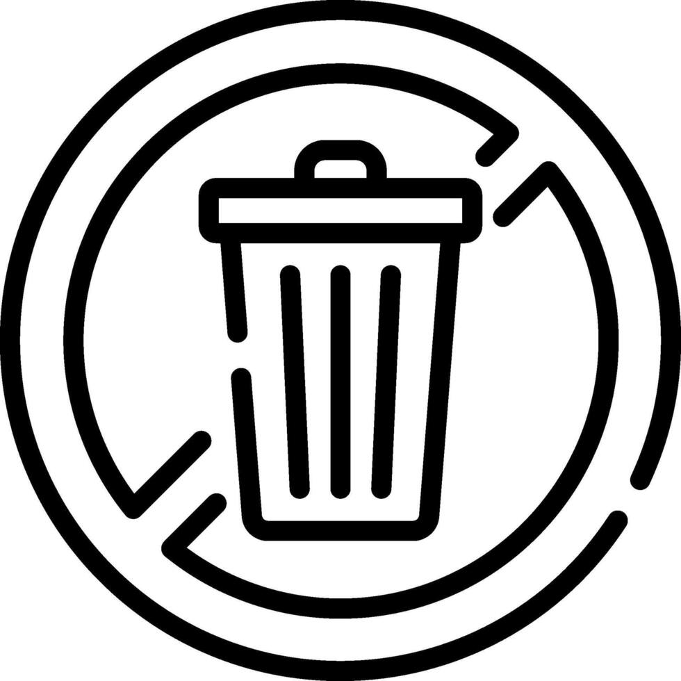 No trash can icon illustration vector