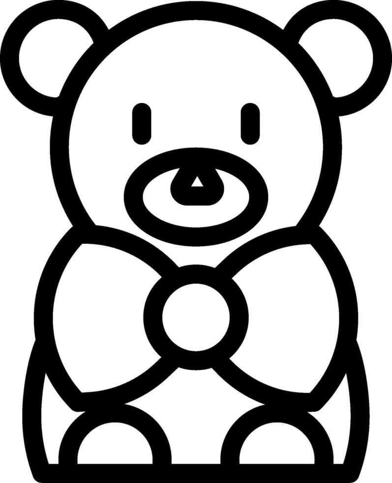 A black and white bear sitting on a chair vector