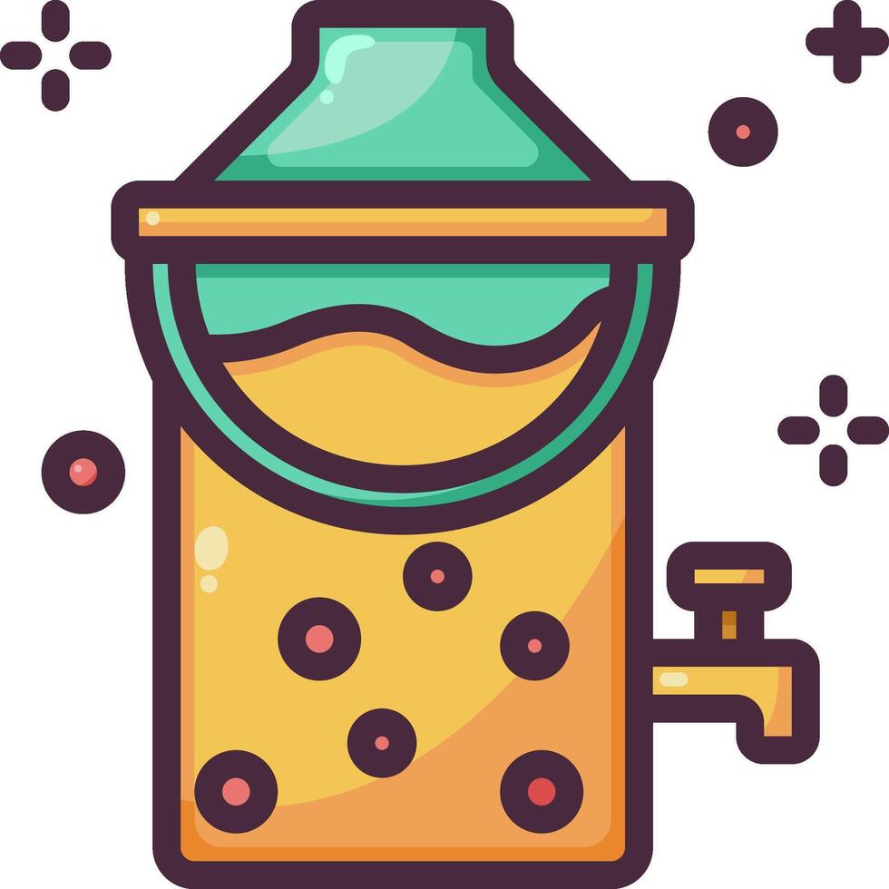 A juice machine with a lid and a glass vector