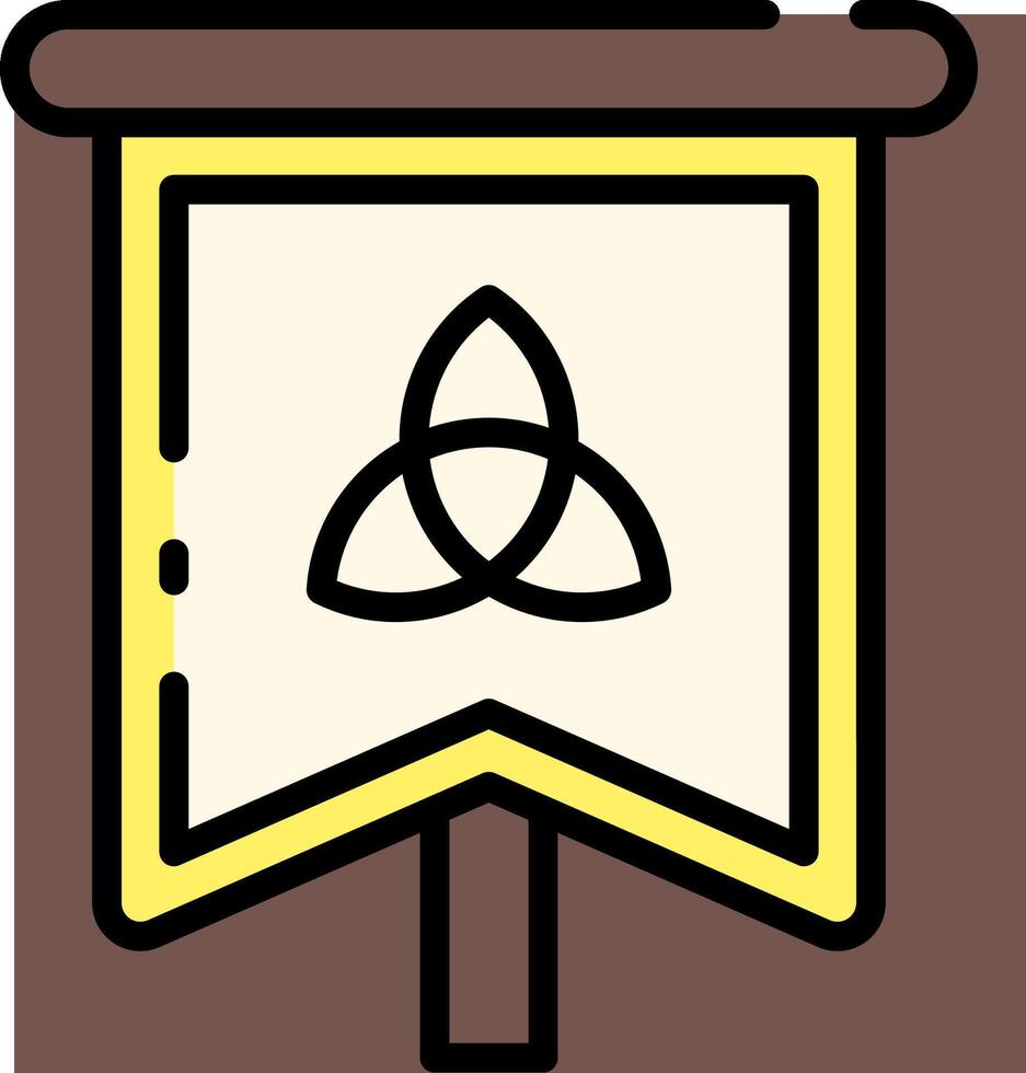 A banner with a celtic symbol on it vector