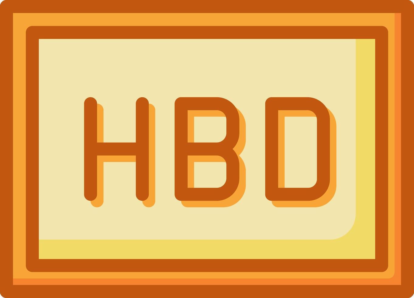 Hbd icon illustration vector