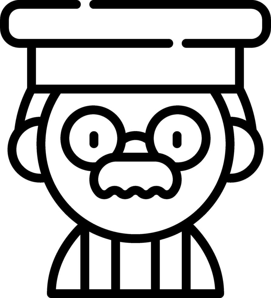 A man in a hat and glasses with a mustache vector