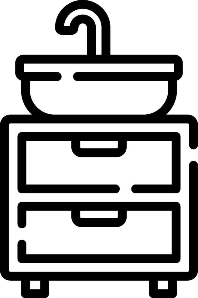 Bathroom sink icon vector