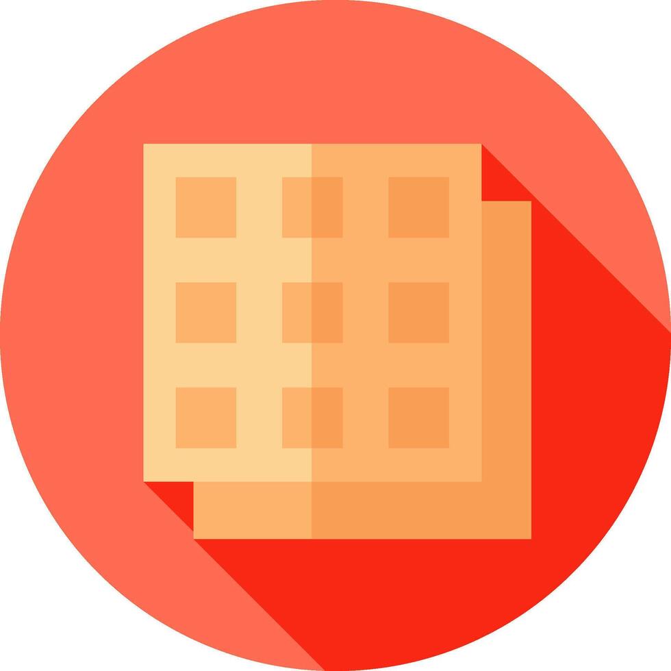 A flat icon of a square piece of paper vector