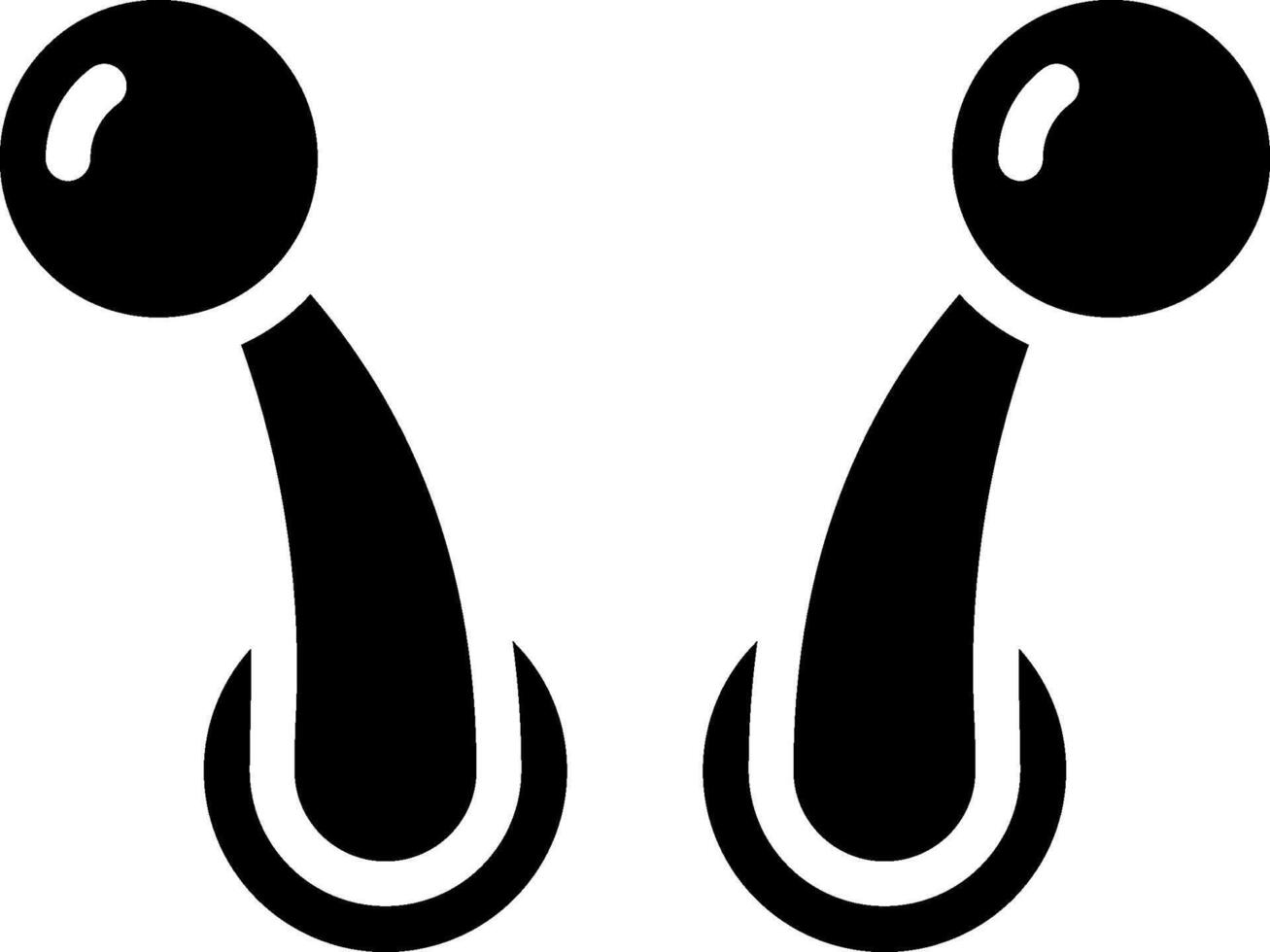 Two black and white icons of two black and white balls vector