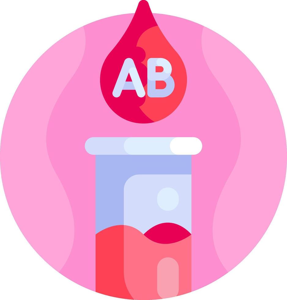 Blood test for blood type ab vector