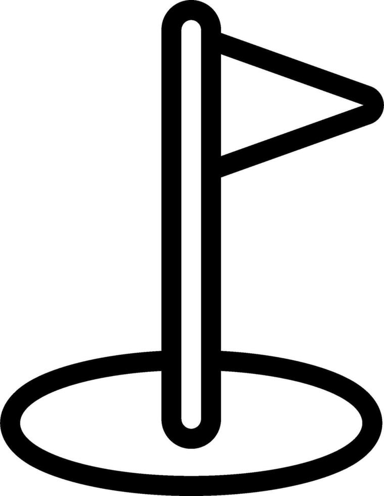Golf flag icon vector
