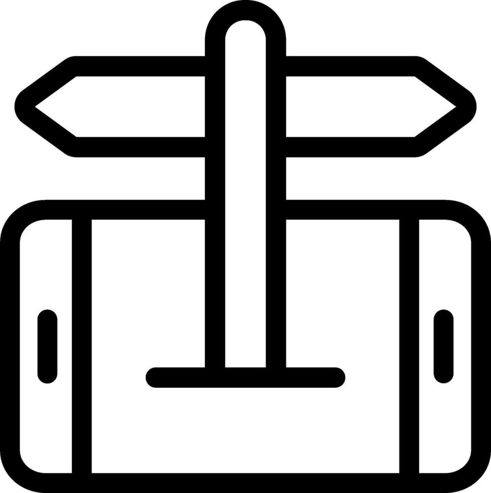 A black and white icon of a suitcase vector