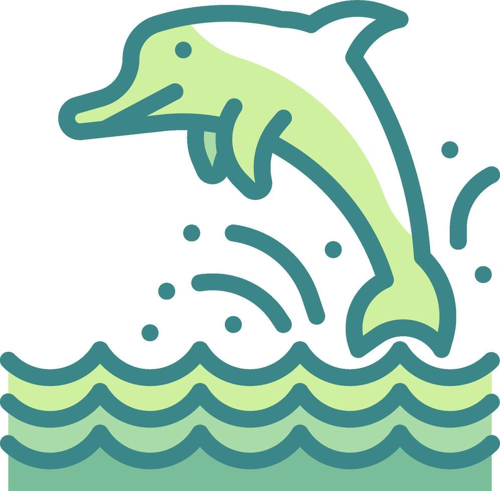 Dolphin jumping out of the water vector