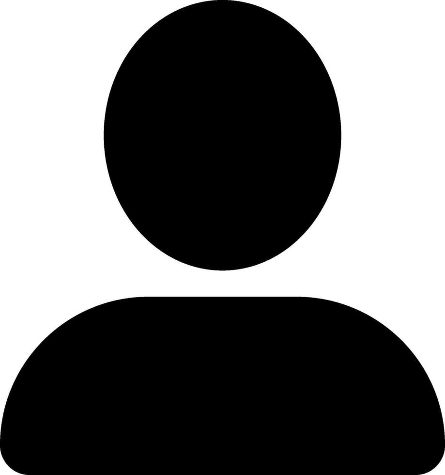 A person icon with a black silhouette vector