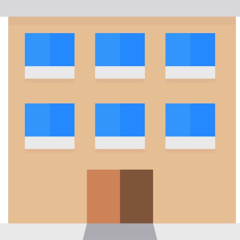 A building with windows and a door vector