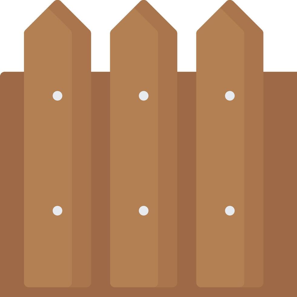 Wooden fence with three posts vector