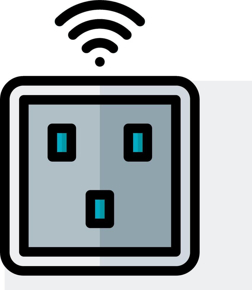 A wifi icon with a plug on top vector