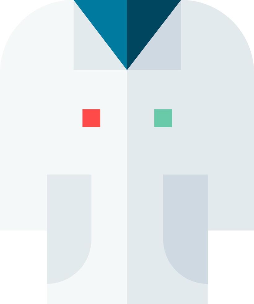A white lab coat with red and green dots vector