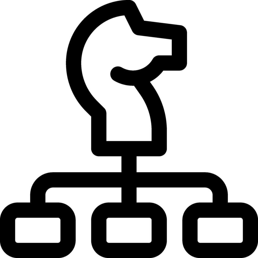 A black and white logo of a chess piece vector