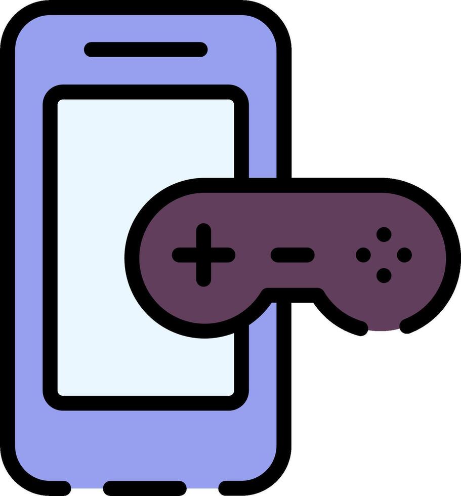 A phone with a controller and a game controller vector