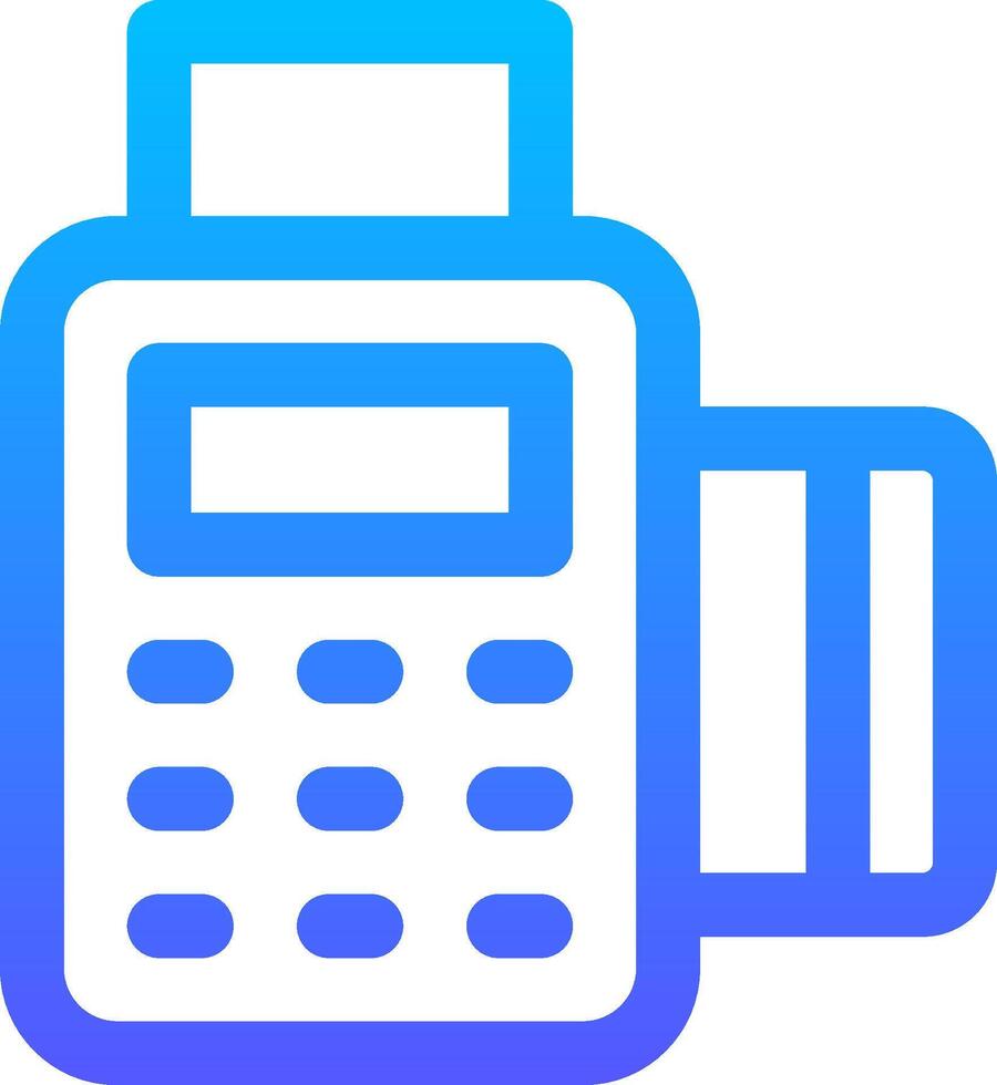 A blue and white phone icon vector