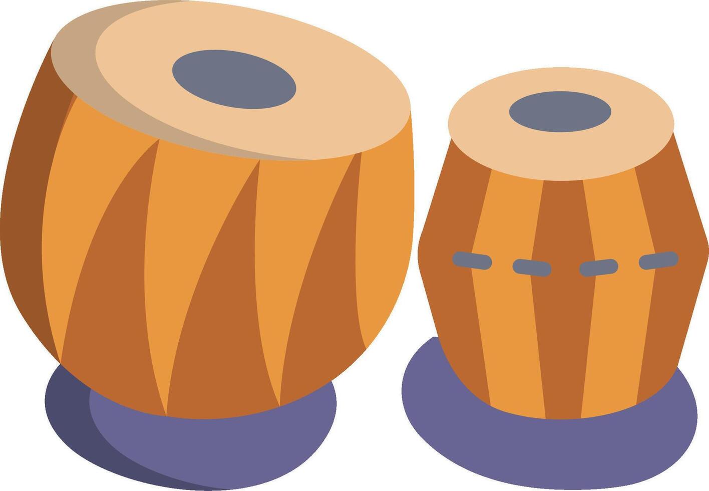 Two drums on a white background vector