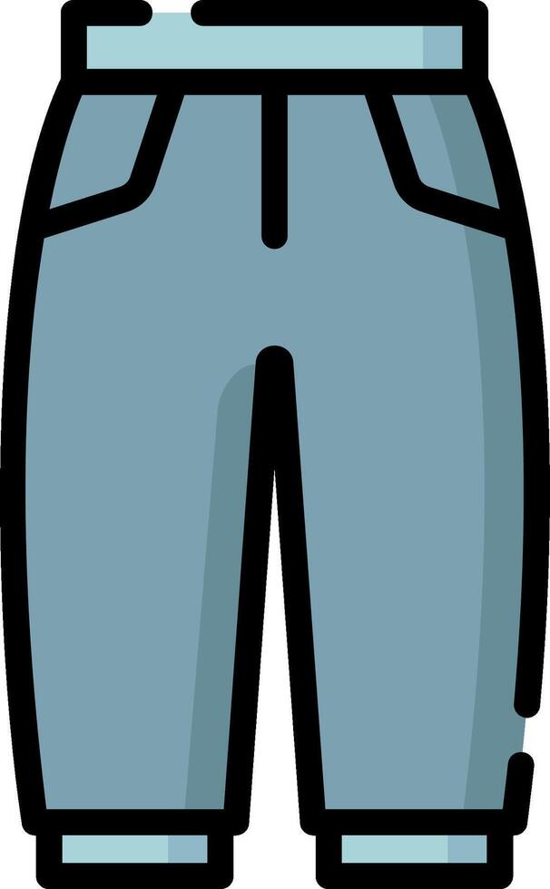 A pair of blue jeans on a white background vector