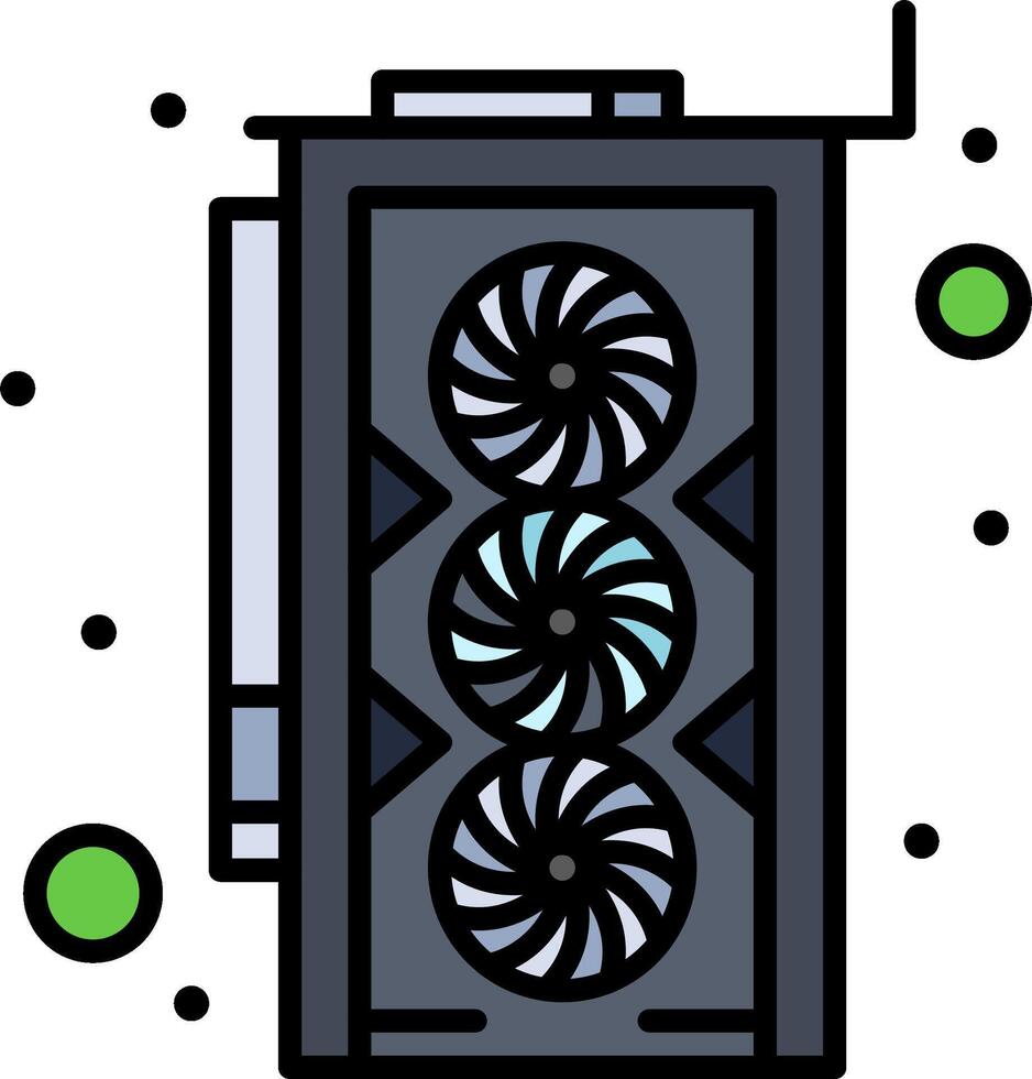 A computer with a fan and two fans vector