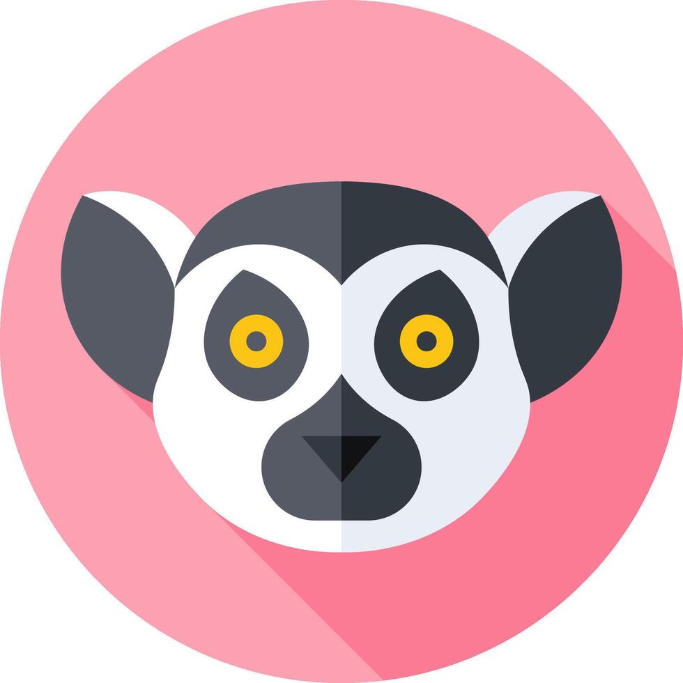 A lemur head in a flat design vector