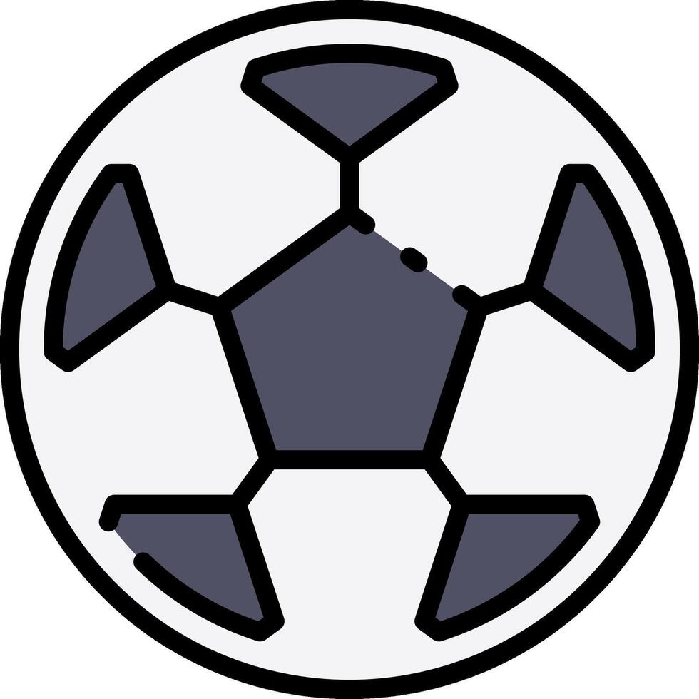 A soccer ball with a black and white outline vector