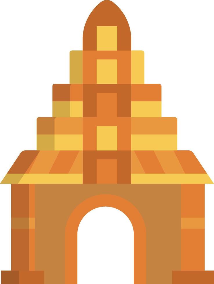 An illustration of a temple with a doorway vector