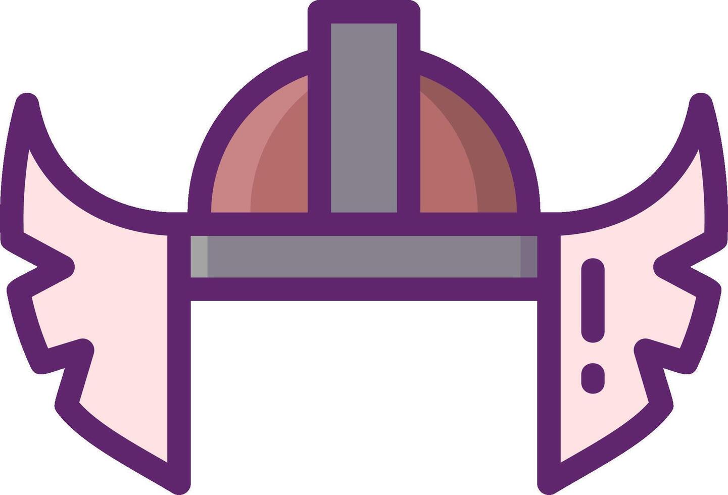 A purple helmet with wings on it vector