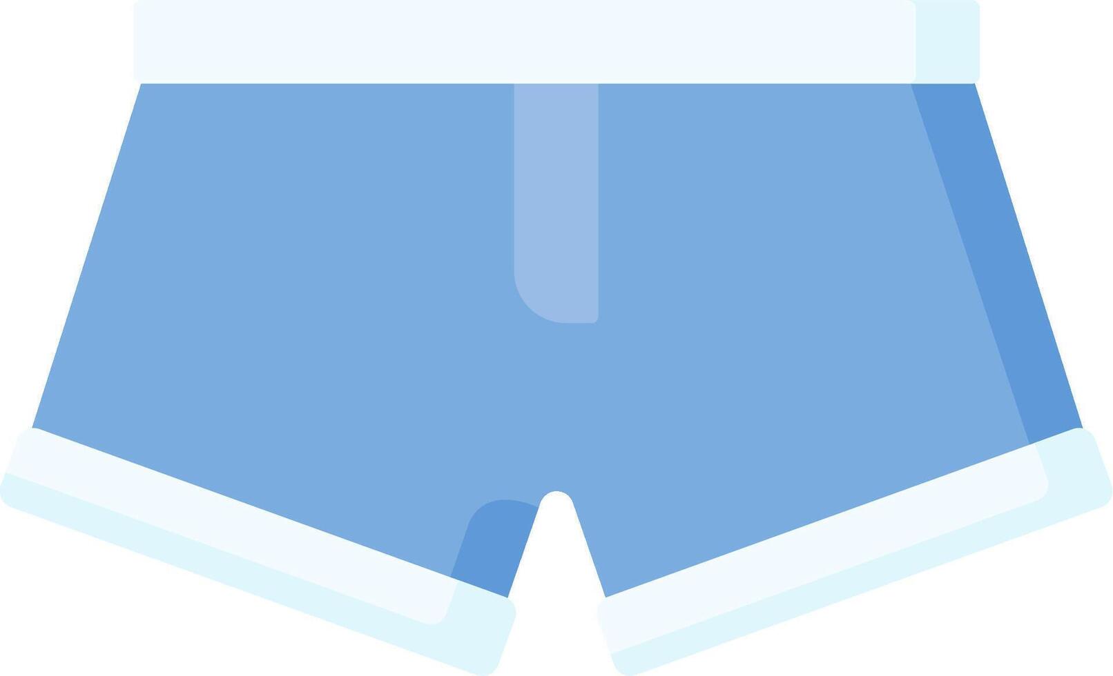 A blue boxer shorts with white trim vector