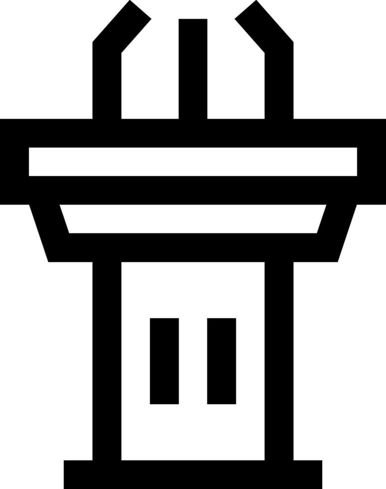 A black and white image of a tower vector