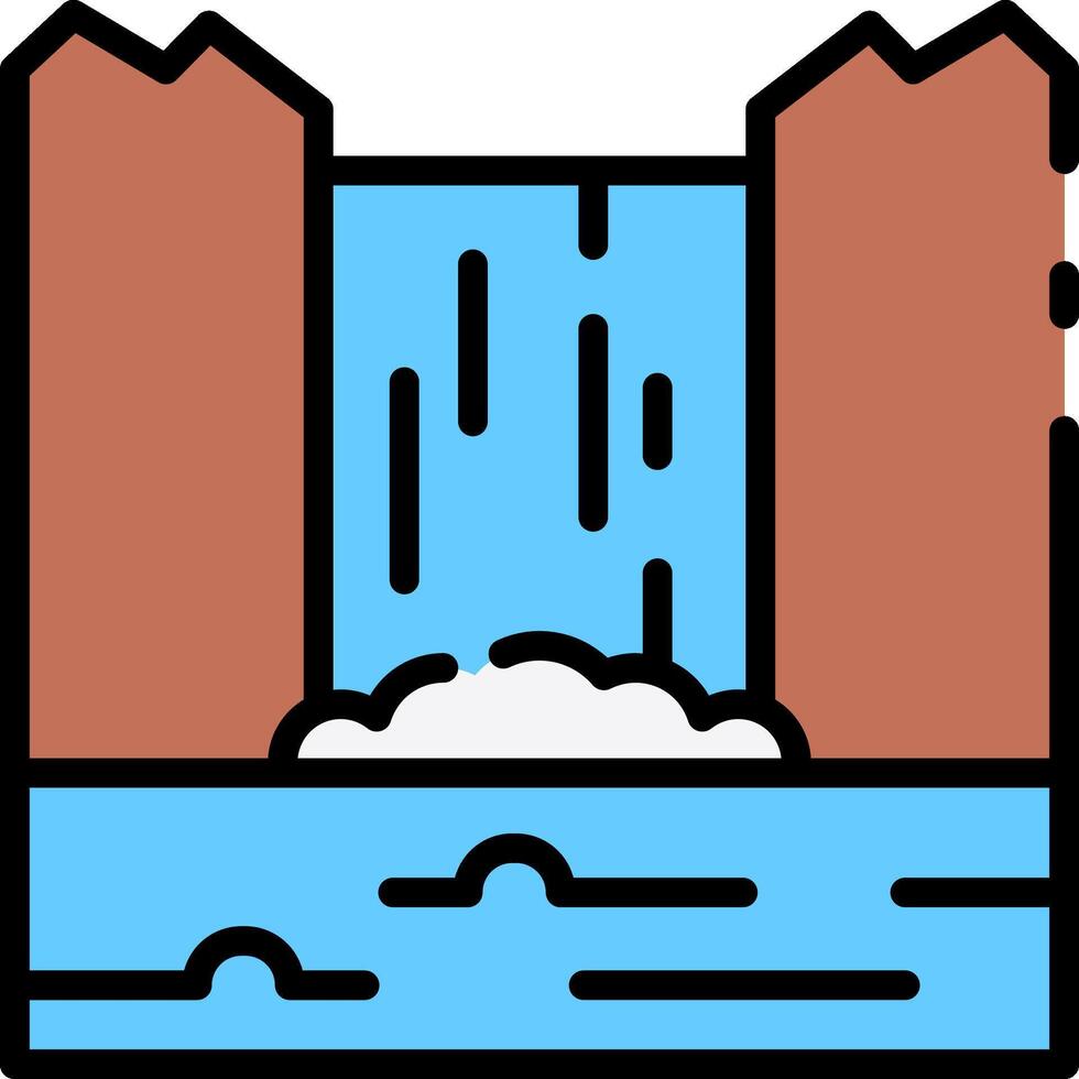 Waterfall icon illustration vector