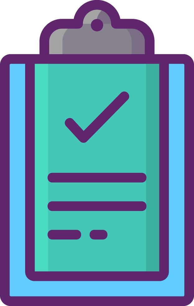 A clipboard with a check mark on it vector