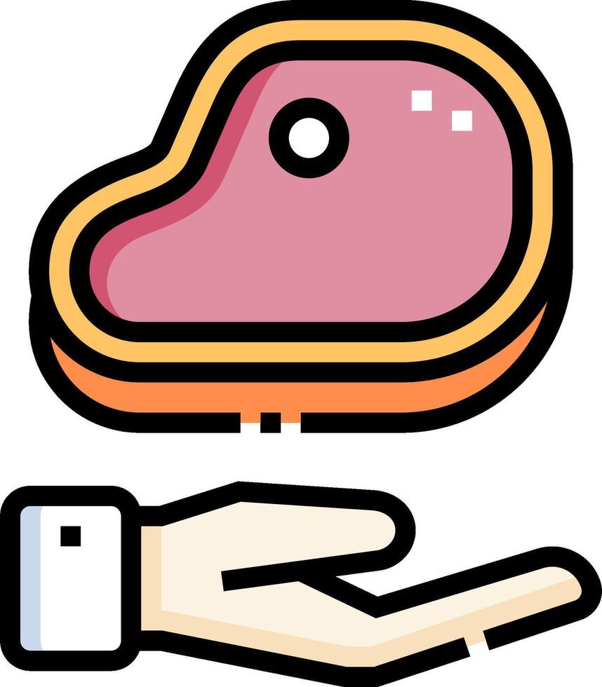 Meat icon illustration vector