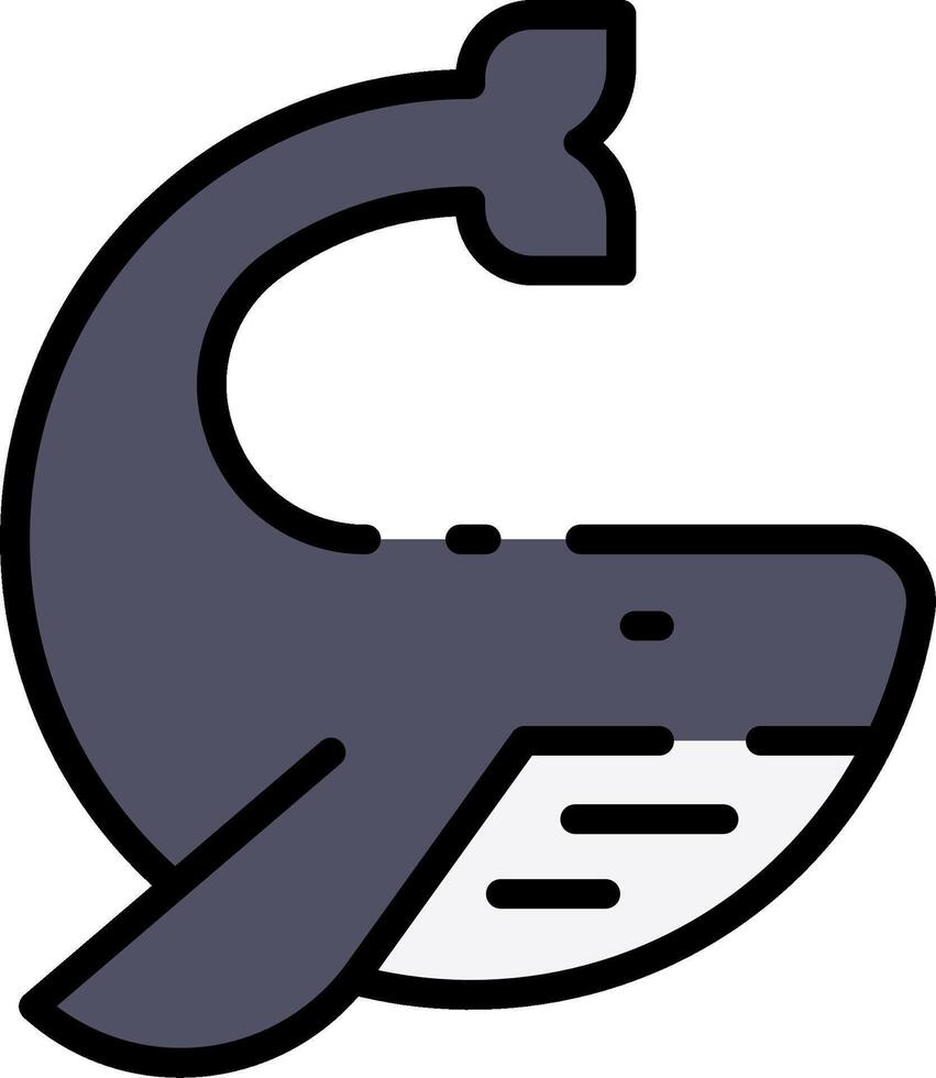 A whale with a long tail and a long neck vector